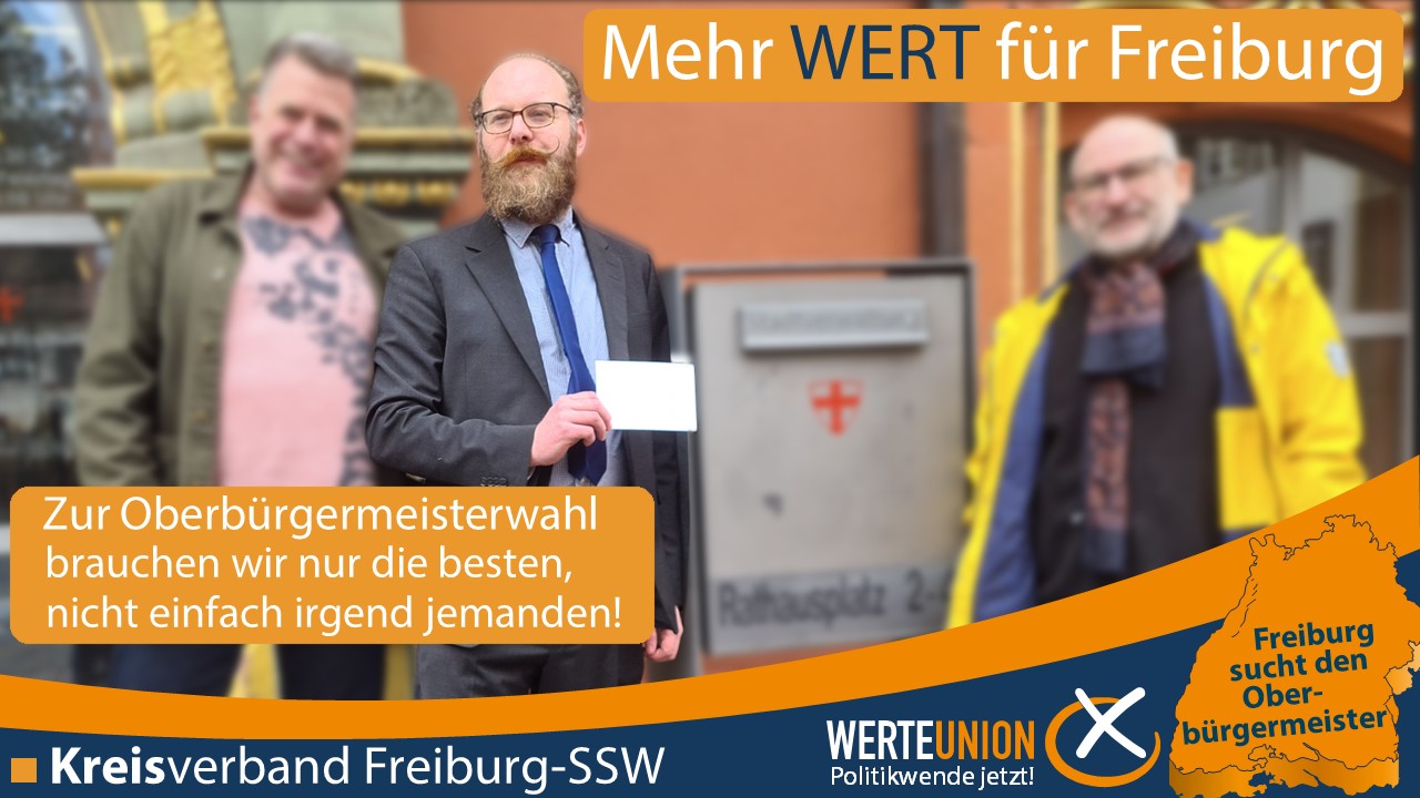 Vinzenz Bothe von der WerteUnion kandidiert für den OB in Freiburg