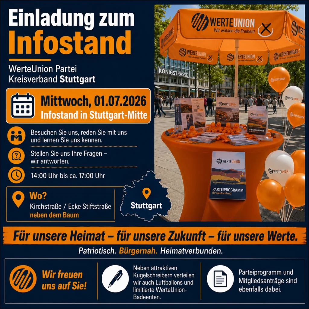 Infostand WerteUnion Stuttgart