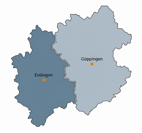 WerteUnion Partei Kreisverband Esslingen Göppingen Karte